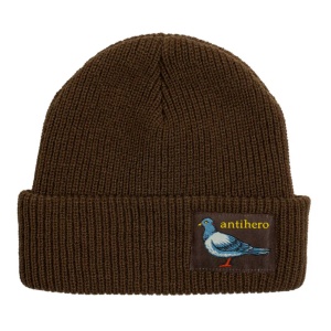 antihero_lil_pigeon_label_cuff_beanie_brown_gold_1