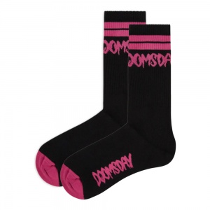doomsday_logo_socks_black_fuchsia_1
